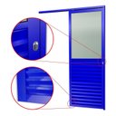 Ver imagem 3 de Porta de Correr Suspensa 210x70cm Meia Veneziana Meia Vidro Dir L.25 Brimak Abertura Direita