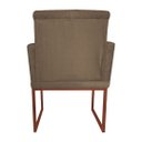 Ver imagem 3 de Poltrona Klara Suede Cappuccino Base Metálica Industrial Cobre - Belliv Decor