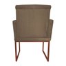 Poltrona Klara Suede Cappuccino Base Metálica Industrial Cobre - Belliv Decor - 3