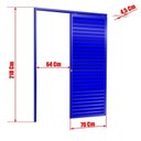 Ver imagem 6 de Porta de Correr Suspensa 210x70cm Veneziana Esq L.25 Brimak Abertura Esquerda Azul