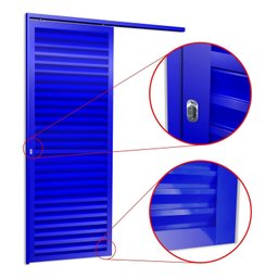 Porta de Correr Suspensa 210x70cm Veneziana Esq L.25 Brimak - 3