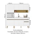 Ver imagem 6 de Cozinha Modulada 3 Pecas Balcao Pia 3023 Line Ktp Supremo Cp Freijo
