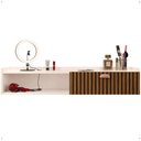 Ver imagem 1 de Penteadeira Camarim Decor Suspensa Mesa Bancada Cantinho Maquiagem Porta Nicho Decoração Quarto