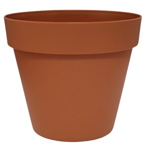 Vaso Plástico Unique 12 (12x10,5cm) Cor Terracota Japi