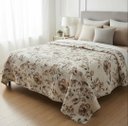 Ver imagem 1 de Colcha de Casal Evolution Patchwork Camesa Florida de 2,20m x 2,40m.