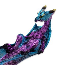 Incensário Vareta Dragão Guerreiro Azul Oriental 15cm - 2