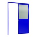 Ver imagem 2 de Porta de Correr Suspensa 210x70cm Meia Lambril Meia Vidro Esq L.25 Brimak Abertura Esquerda