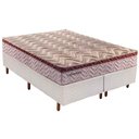 Ver imagem 1 de Cama Box Queen: Colchão Molas Ensacadas Paropas Esplêndido + Base Courano White(158x198)