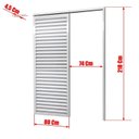 Ver imagem 6 de Porta de Correr Suspensa 210x80cm Veneziana Dir L.25 Brimak Abertura Direita
