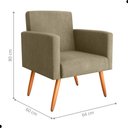 Ver imagem 4 de Jogo de Poltronas e Puff Verona Veludo D20 Conforto Cappuccino Marrom 110kg