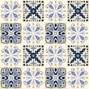 Ver imagem 2 de Adesivo de Azulejo Hidráulico Bege e Azul 2 Arte Destaque