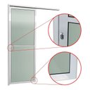 Ver imagem 3 de Porta de Correr Suspensa 210x80cm Vidrao Esq L.25 Brimak Abertura Esquerda Branco