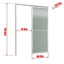 Ver imagem 6 de Porta de Correr Suspensa 210x80cm Vidrao Esq L.25 Brimak Abertura Esquerda Branco