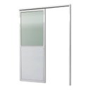 Ver imagem 2 de Porta de Correr Suspensa 210x80cm Meia Lambril Meia Vidro Dir L.25 Brimak Abertura Direita Branco