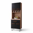 Ver imagem 2 de Paneleiro Cozinha Torre Quente 60 cm Victoria Carvalho/Preto