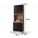 Ver imagem 3 de Paneleiro Cozinha Torre Quente 60 cm Victoria Carvalho/Preto