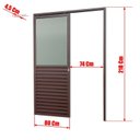 Ver imagem 6 de Porta de Correr Suspensa 210x80cm Meia Veneziana Meia Vidro Dir L.25 Brimak Abertura Direita