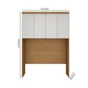 Ver imagem 3 de Módulo de Guarda Roupa Aéreo Ponte Queen 167,6cm 100% MDF Cairo Marrom/Cinamomo/Femdi