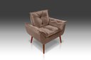 Ver imagem 1 de Poltrona Decorativa Opala Suede Capuccino - Pandora Decor