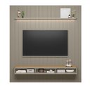 Ver imagem 3 de Painel para Tv até 85 Polegadas 3 Portas 1 Prateleira Ripado Tauri/gris Fosco 810010304 - Linea Bras