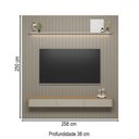 Ver imagem 4 de Painel para Tv até 85 Polegadas 3 Portas 1 Prateleira Ripado Tauri/gris Fosco 810010304 - Linea Bras
