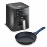 Fritadeira Elétrica Airfryer Smart Vision 6l e Panela Home Azul Saute Petit 20cm | 220v - 1