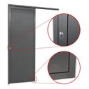 Ver imagem 3 de Porta de Correr Suspensa 210x80cm Lambril Esq L.25 Brimak Abertura Esquerda Cinza