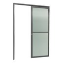 Ver imagem 2 de Porta de Correr Suspensa 210x80cm Vidrao Esq L.25 Brimak Abertura Esquerda Cinza