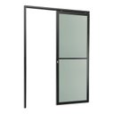 Ver imagem 2 de Porta de Correr Suspensa 210x80cm Vidrao Esq L.25 Brimak Abertura Esquerda Preto