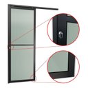 Ver imagem 3 de Porta de Correr Suspensa 210x80cm Vidrao Esq L.25 Brimak Abertura Esquerda Preto