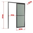 Ver imagem 6 de Porta de Correr Suspensa 210x80cm Vidrao Esq L.25 Brimak Abertura Esquerda Preto
