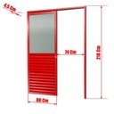 Ver imagem 6 de Porta de Correr Suspensa 210x80cm Meia Veneziana Meia Vidro Dir L.25 Brimak Abertura Direita