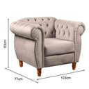 Ver imagem 4 de Sofá Nobreza Poltrona Chesterfield Vintage Retrô Clássico