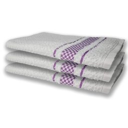 3 Panos de Prato Atoalhado Felpudo 370g/m² Premium Roxo - 1