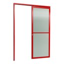 Ver imagem 2 de Porta de Correr Suspensa 210x80cm Vidrao Esq L.25 Brimak Abertura Esquerda Vermelho