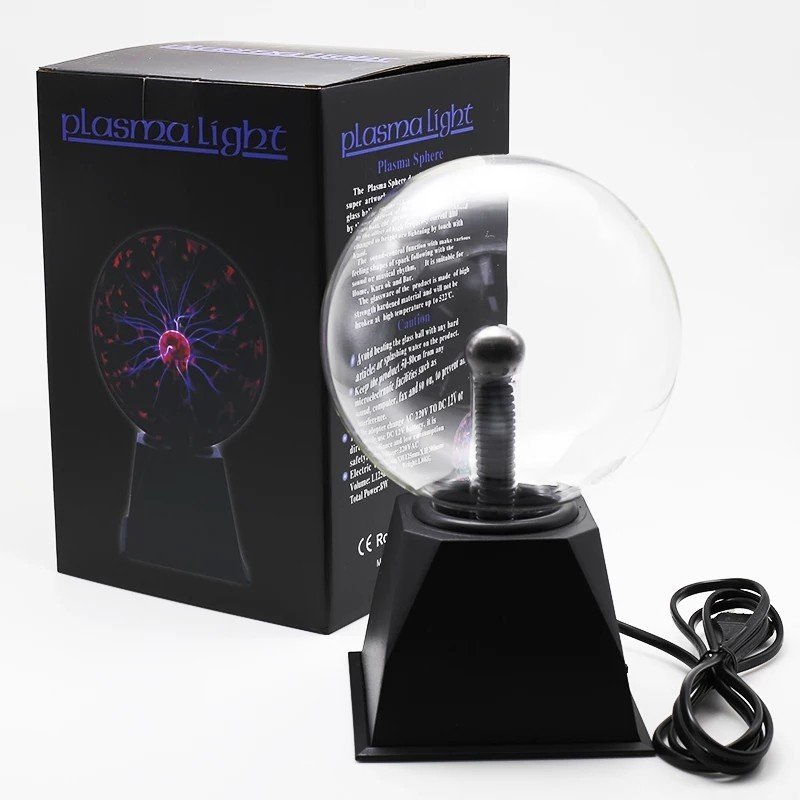 Globo Plasma Luz Luminária Raios Grande 220v 24cm Plasma Light Bivolt - 2