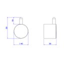 Ver imagem 2 de Cabide Flex Cromado Deca