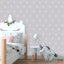 Ver imagem 2 de Papel de Parede Infantil Bolinhas Cinza e Branco Delicado Autocolante 3mx58cm