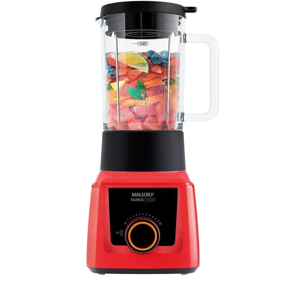 Liquidificador Mallory Taurus Vidro Vermelho – 127 Volts - 2