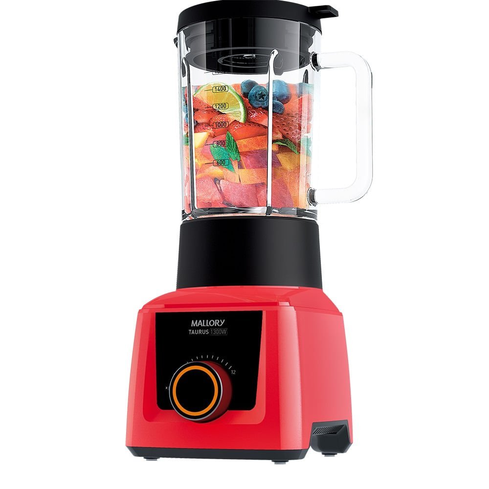 Liquidificador Mallory Taurus Vidro Vermelho – 127 Volts - 3