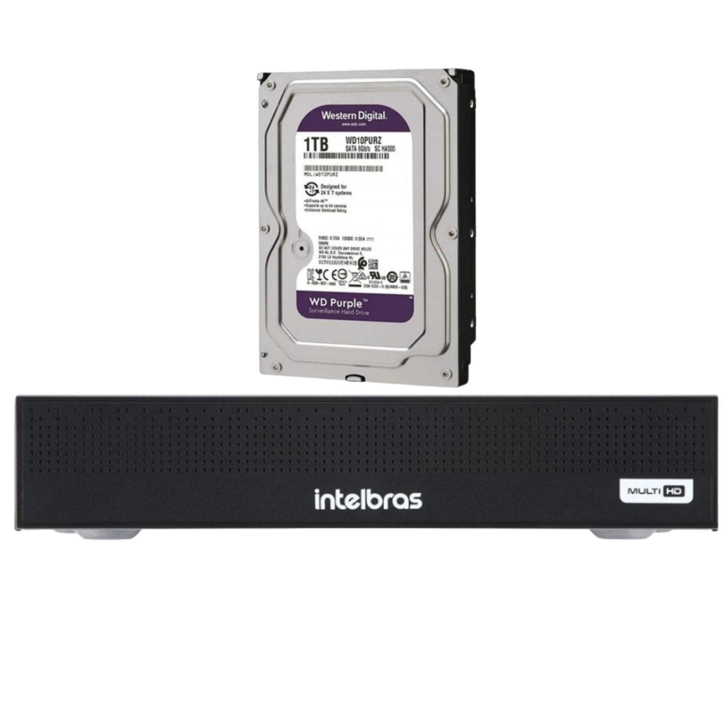 Dvr Multi Hd Intelbras 4ch Mhdx 1004-c C/hd 1tb Purple