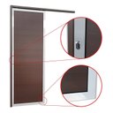 Ver imagem 2 de Porta de Correr Suspensa 210x80cm Lambril Esq L.25 Brimak Abertura Esquerda Cinza/Mix Corten