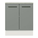 Ver imagem 2 de Balcão de Cozinha Agata 70cm 2 Portas Branco Cinza