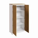 Ver imagem 4 de Armário Alto para Escritório F5 Office 2 Portas 3 Prateleiras MDP 80cm Macadâmia com Branco