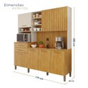Ver imagem 3 de Cozinha Compacta 7 Portas 2 Gavetas Lagos Marrom/Cinamomo/Off White Acetinado