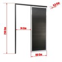 Ver imagem 6 de Porta de Correr Suspensa 210x80cm Lambril Esq L.25 Brimak Abertura Esquerda Preto/Mix