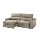 Ver imagem 3 de Sofá Aspem Veludo 02 Módulos de 90cm B25cm Meu Sofá Online B002 Veludo Capuccino