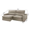 Ver imagem 5 de Sofá Aspem Veludo 02 Módulos de 90cm B25cm Meu Sofá Online B002 Veludo Capuccino