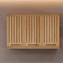 Ver imagem 3 de Armário Aéreo Talismã Ripado 3 Portas Arte Móveis Cinamomo