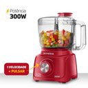 Ver imagem 2 de Mini Processador Mondial Turbo Pratic 300w Vermelho 127v - Mp-16-r